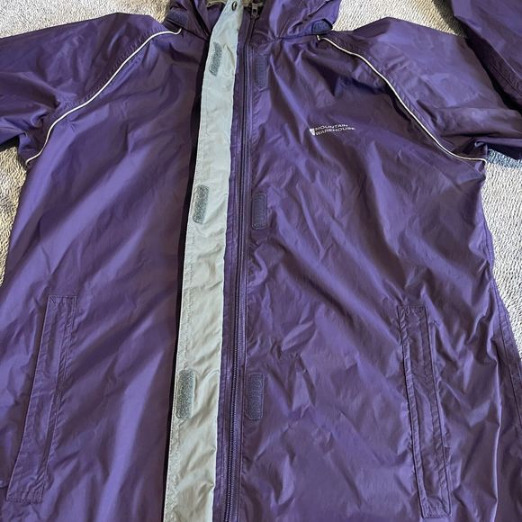 Mountain Warehouse Water Resistant Hooded Jacket Coat Purple Women's Size US 12 - Picture 5 of 7